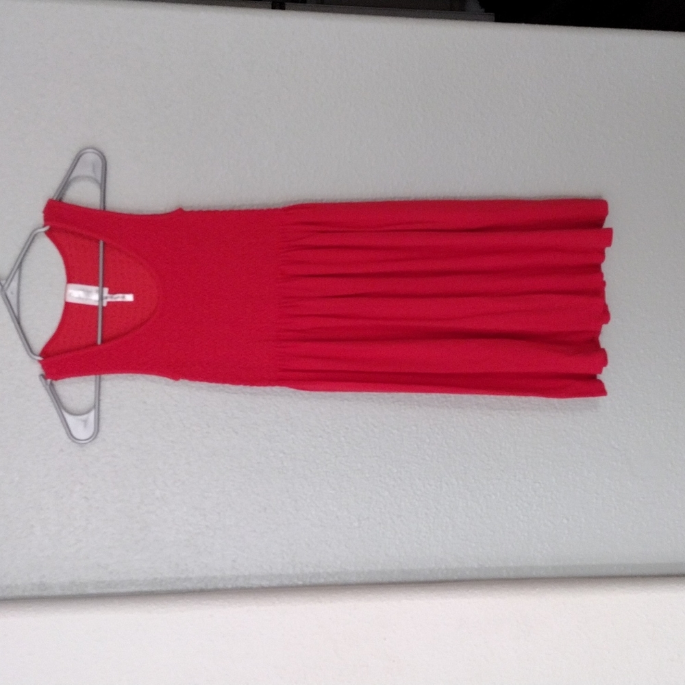 NWOT Red Orange Super Soft Stretchy Dress